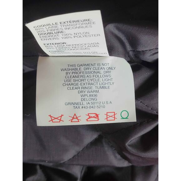 VTG 90s DELONG Detroit Red Wing NHL Quilted Varsity Jacket Wool Suede USA L MINT - Picture 8 of 14